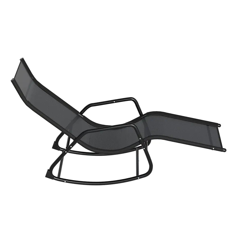 Gardeon Sun Lounge Rocking Chair Outdoor Lounger Patio Furniture Pool Garden - Furniture > Outdoor