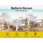 Gardeon Sun Lounger Folding Chaise Lounge Chair Wheels Patio Outdoor Furniture - Furniture > Outdoor