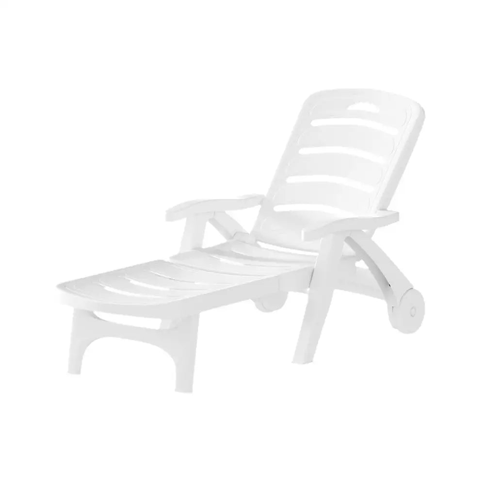Gardeon Sun Lounger Folding Chaise Lounge Chair Wheels Patio Outdoor Furniture - Furniture > Outdoor