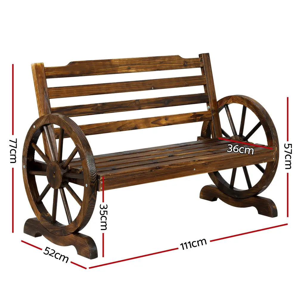 Gardeon Wooden Garden Bench Seat Outdoor Furniture Wagon Chair Patio Lounge - Furniture > Outdoor