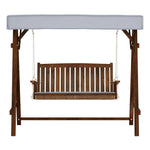Gardeon Wooden Swing Chair Garden Bench Canopy 3 Seater Outdoor Furniture - Furniture > Outdoor