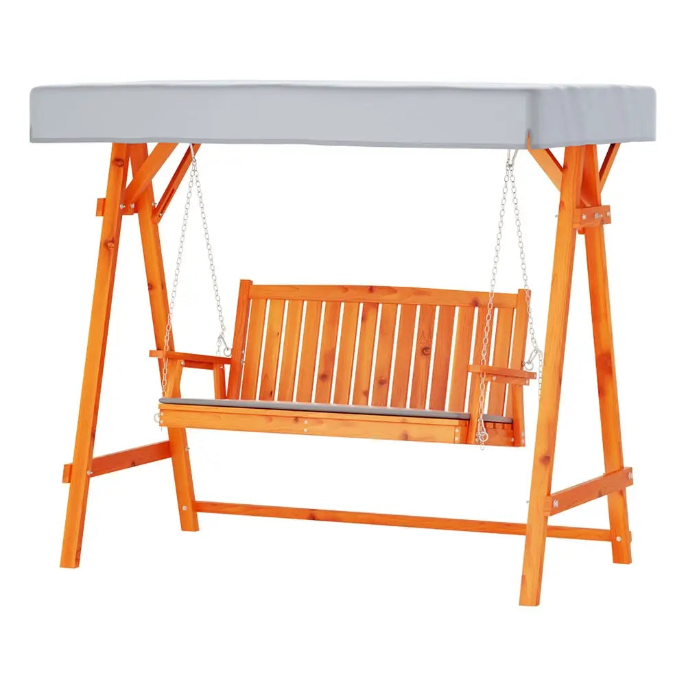 Gardeon Wooden Swing Chair Garden Bench Canopy 3 Seater Outdoor Furniture - Furniture > Outdoor