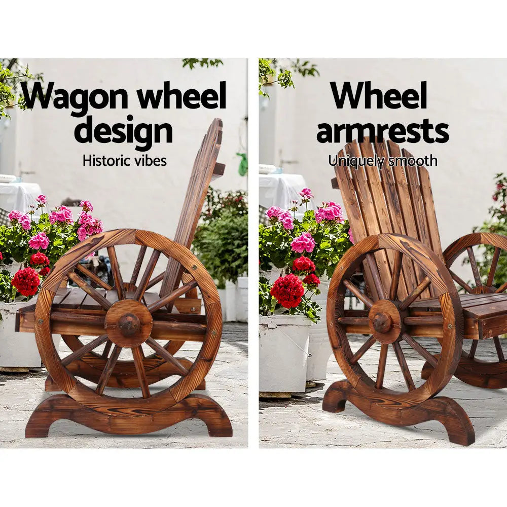 Gardeon Wooden Wagon Chair Outdoor - Furniture > Outdoor