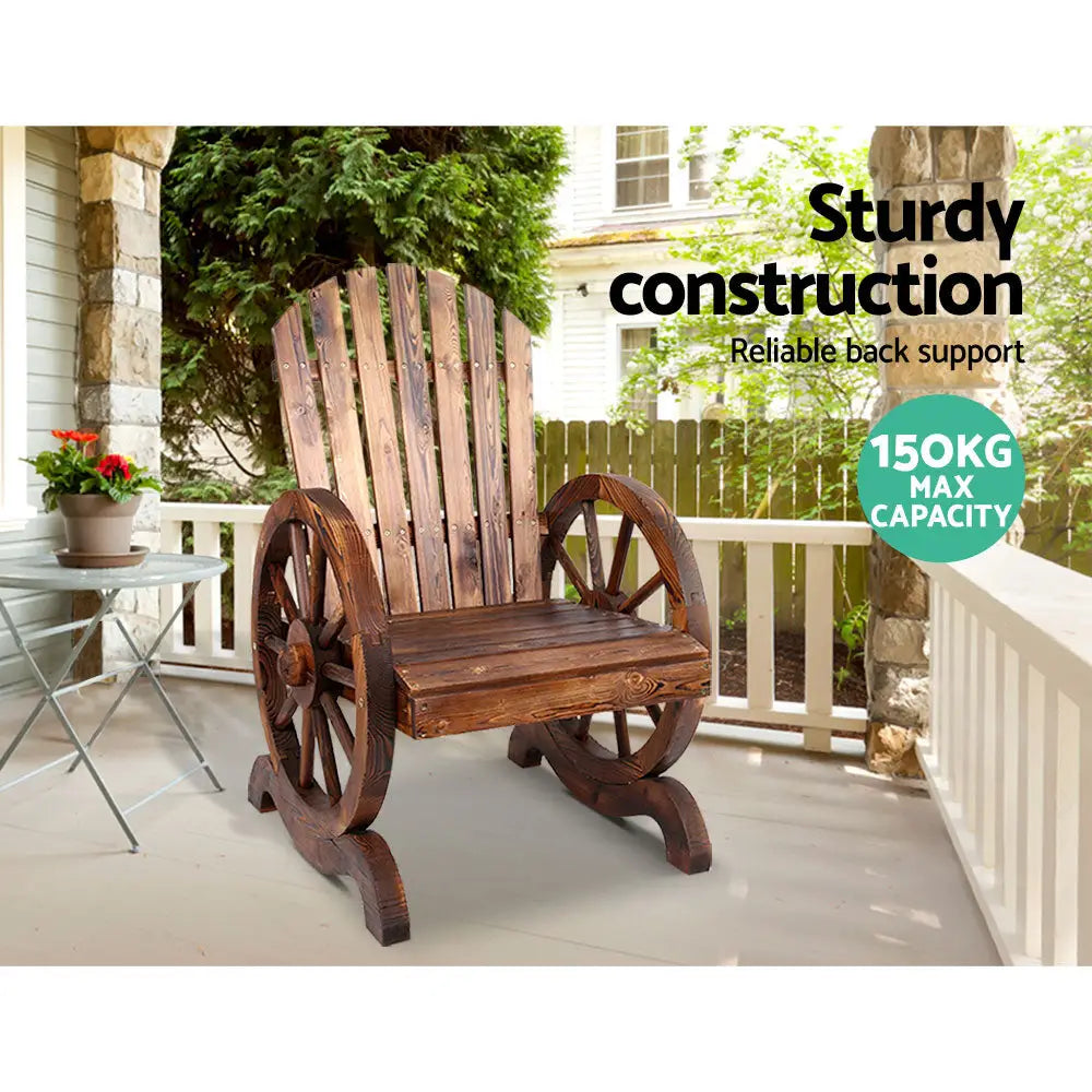 Gardeon Wooden Wagon Chair Outdoor - Furniture > Outdoor