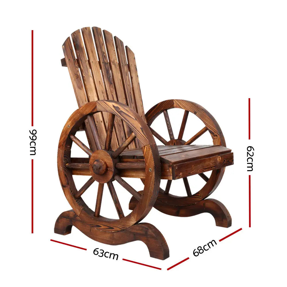 Gardeon Wooden Wagon Chair Outdoor - Furniture > Outdoor