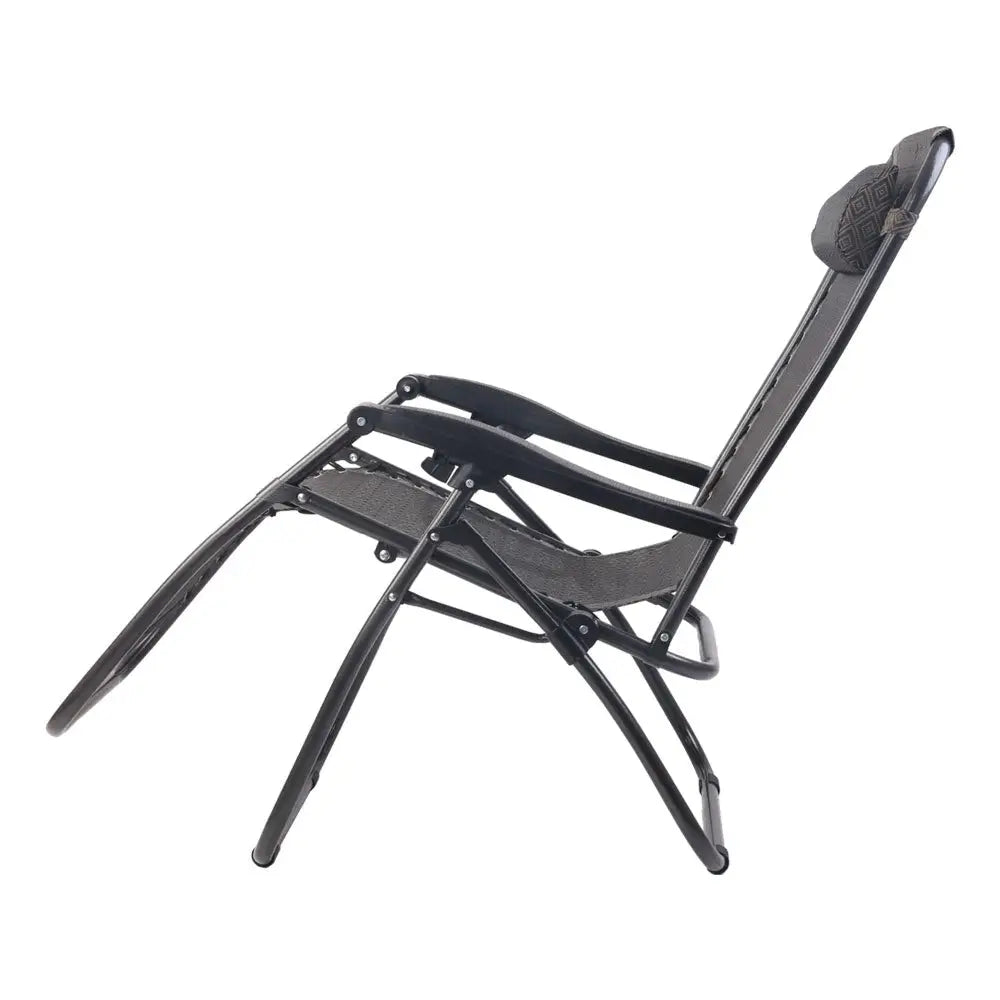 Gardeon Zero Gravity Chair Folding Outdoor Recliner Adjustable Sun Lounge Camping Beige - Furniture > Outdoor