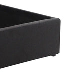 Gas Lift Queen Size Storage Bed Frame Upholstery Fabric in Black Colour with Tufted Headboard - Furniture > Bedroom >