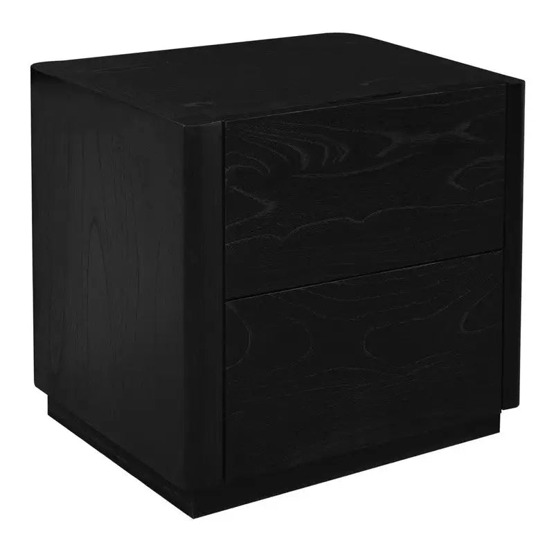 Gatsby 2-Drawer Bedside Table (Black) - Furniture > Bedroom > Bedside Tables