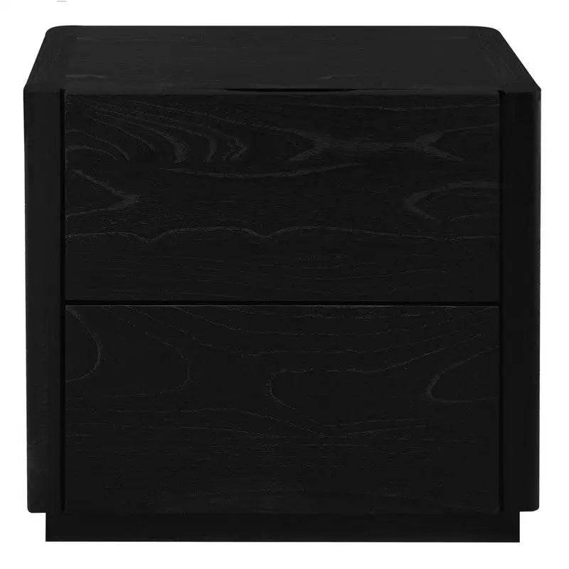 Gatsby 2-Drawer Bedside Table (Black) - Furniture > Bedroom > Bedside Tables