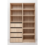 GENEVA SIX SHELF BUILD IN WARDROBE - NATURAL OAK - Furniture > Living Room