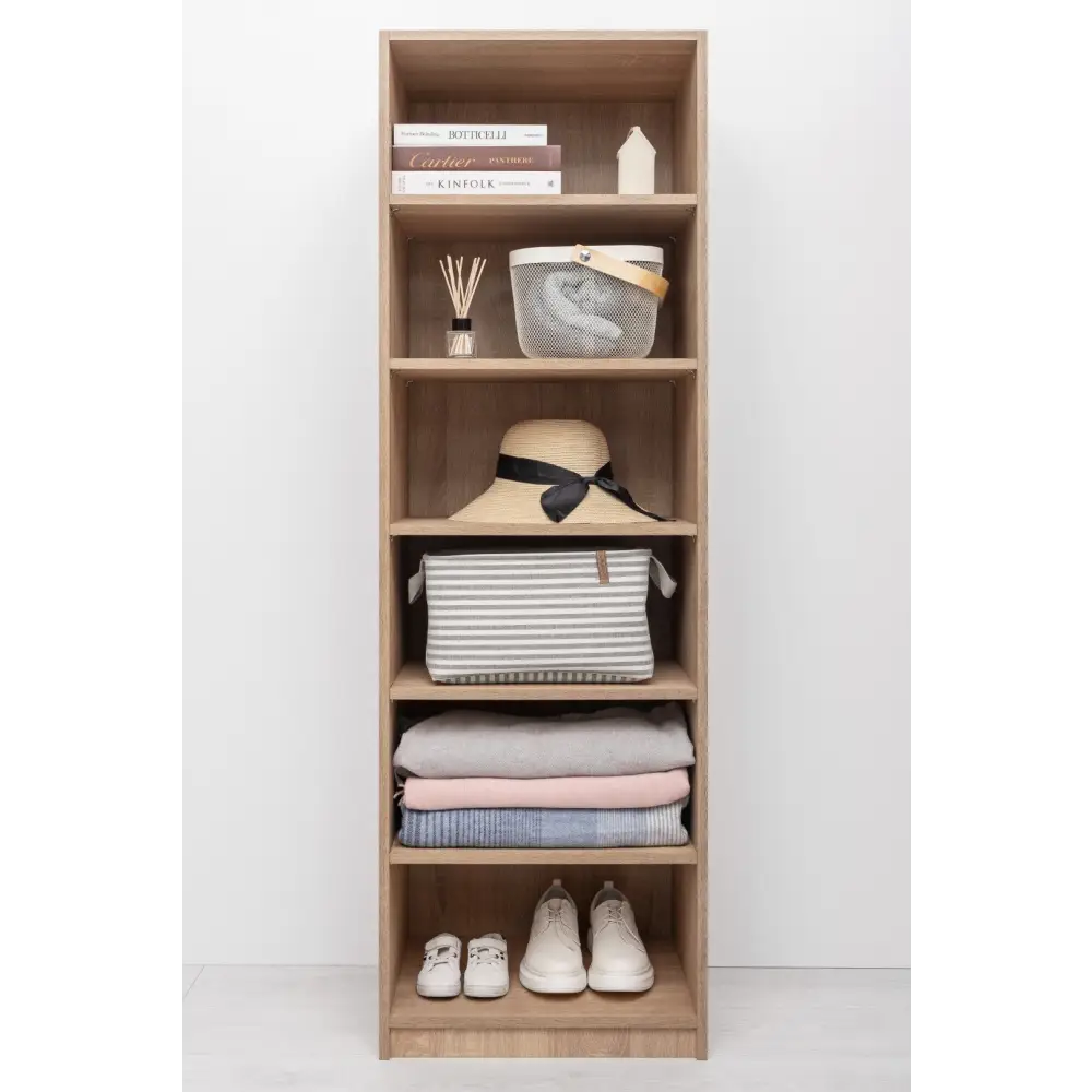 GENEVA SIX SHELF BUILD IN WARDROBE - NATURAL OAK - Furniture > Living Room