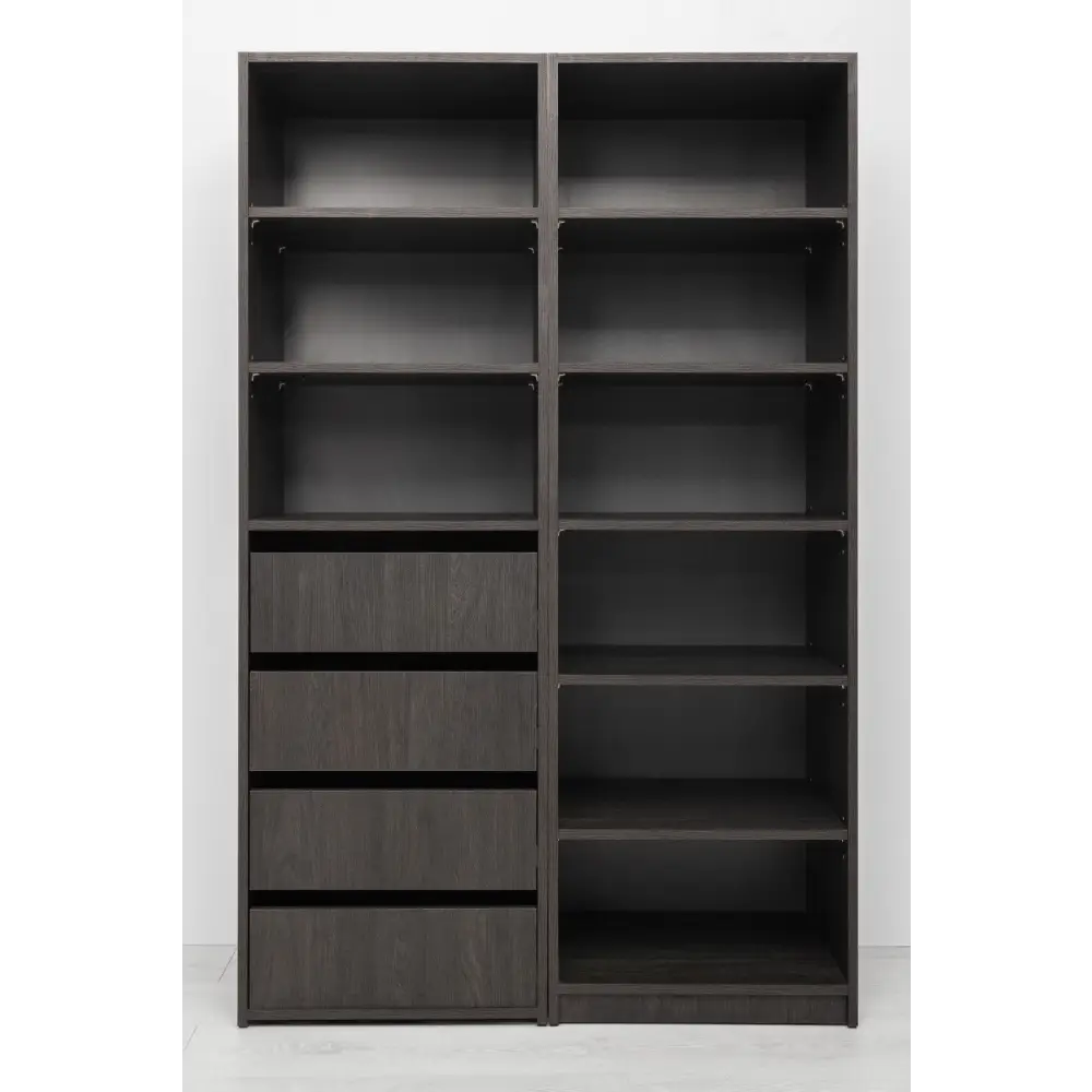 GENEVA THREE SHELF/FOUR DRAWER BUILT IN WARDROBE - CLASSIC - NORDIC ASH - Furniture > Living Room