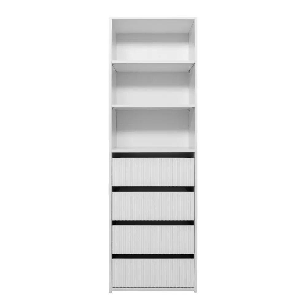 Geneva THREE SHELF/FOUR DRAWER BUILT IN WARDROBE - FLUTED - Home & Garden > Storage > Clothing & Wardrobe Storage