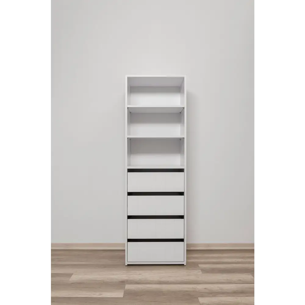 GENEVA THREE SHELF/FOUR DRAWER BUILT IN WARDROBE - VJ PANEL - Home & Garden > Storage > Clothing & Wardrobe Storage