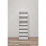 GENEVA THREE SHELF/FOUR DRAWER BUILT IN WARDROBE - VJ PANEL - Home & Garden > Storage > Clothing & Wardrobe Storage