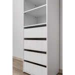 GENEVA THREE SHELF/FOUR DRAWER BUILT IN WARDROBE - VJ PANEL - Home & Garden > Storage > Clothing & Wardrobe Storage