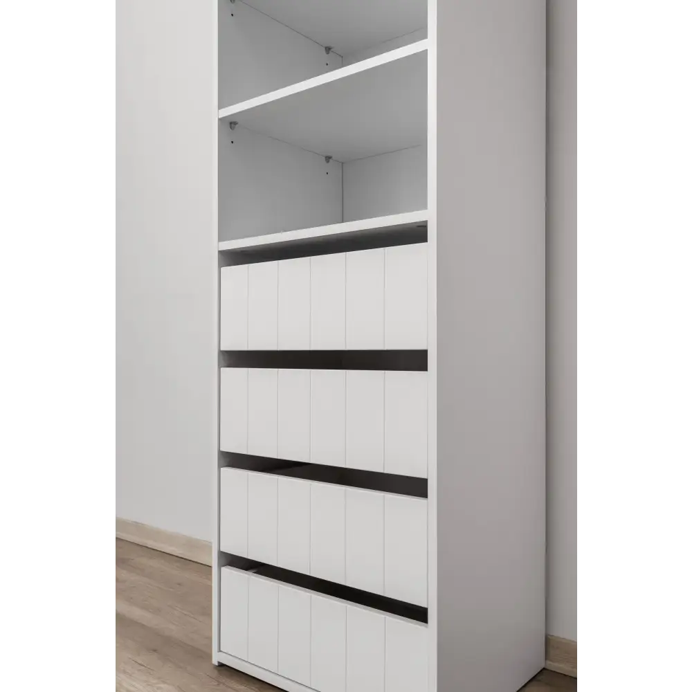 GENEVA THREE SHELF/FOUR DRAWER BUILT IN WARDROBE - VJ PANEL - Home & Garden > Storage > Clothing & Wardrobe Storage