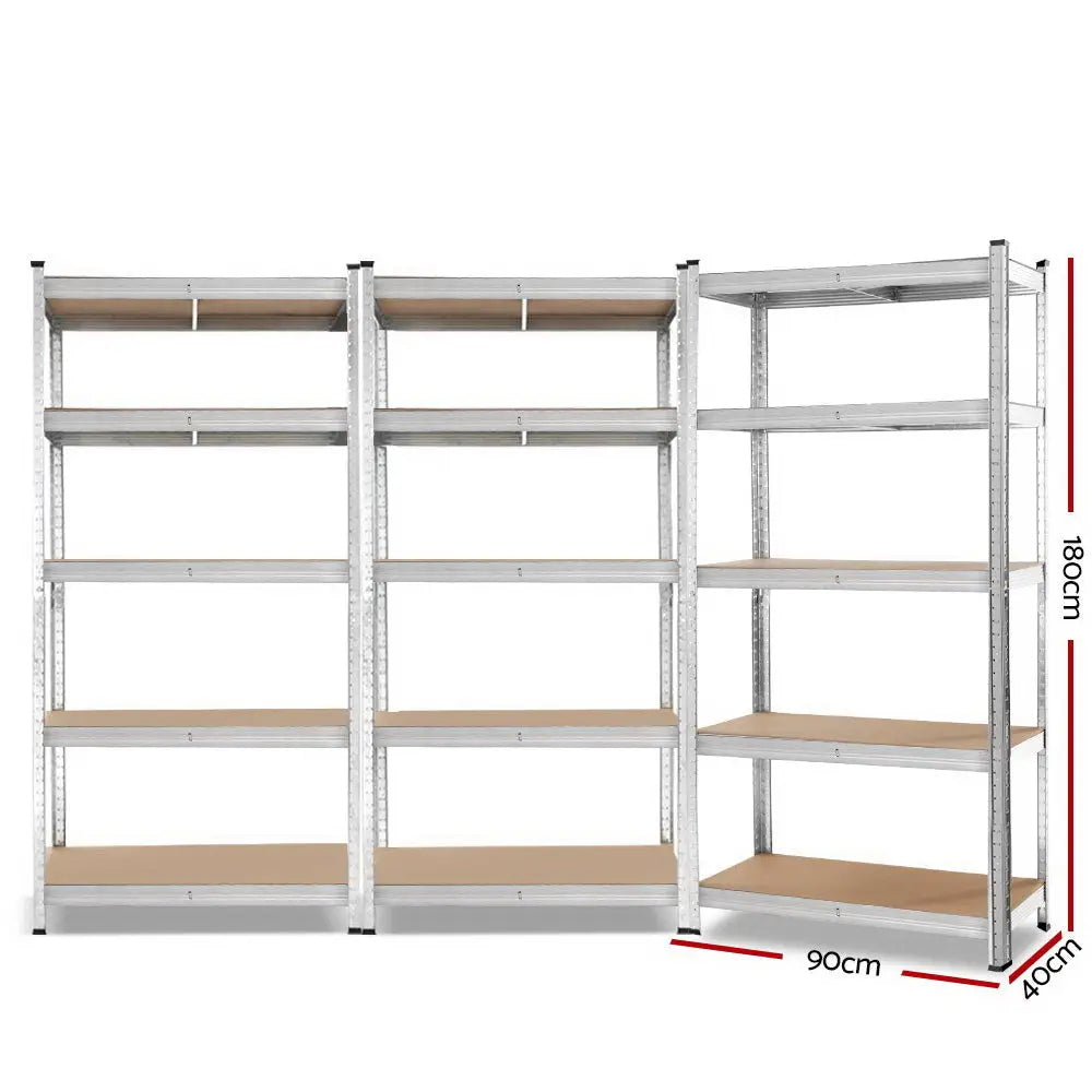 Giants 3x1.8M Warehouse Shelving Rack Racking Garage Metal Storage Shelves - Home & Garden > Storage