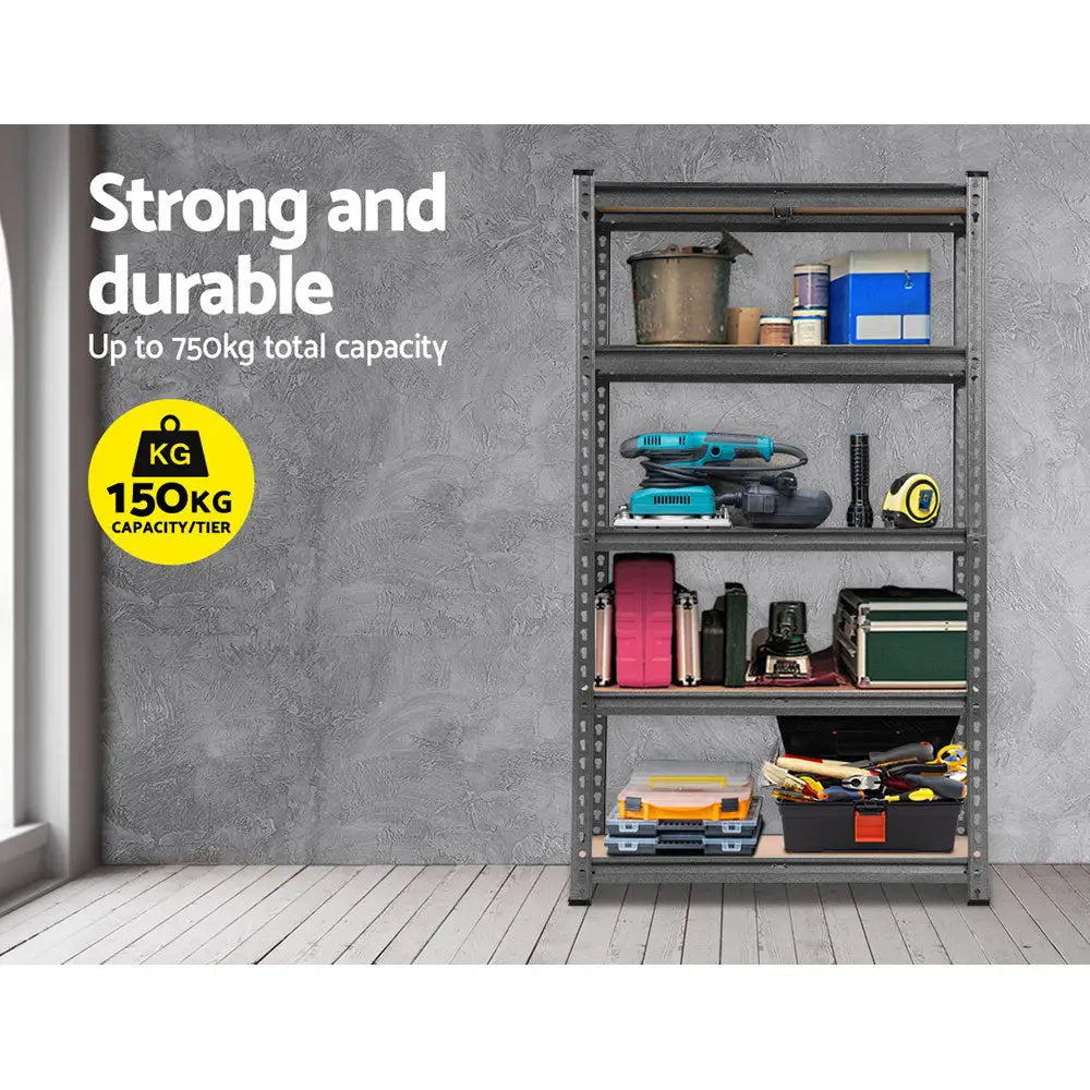 Giantz 1.5M Garage Shelving Warehouse Rack Pallet Racking Storage Shelf Charcoal - Home & Garden > Storage