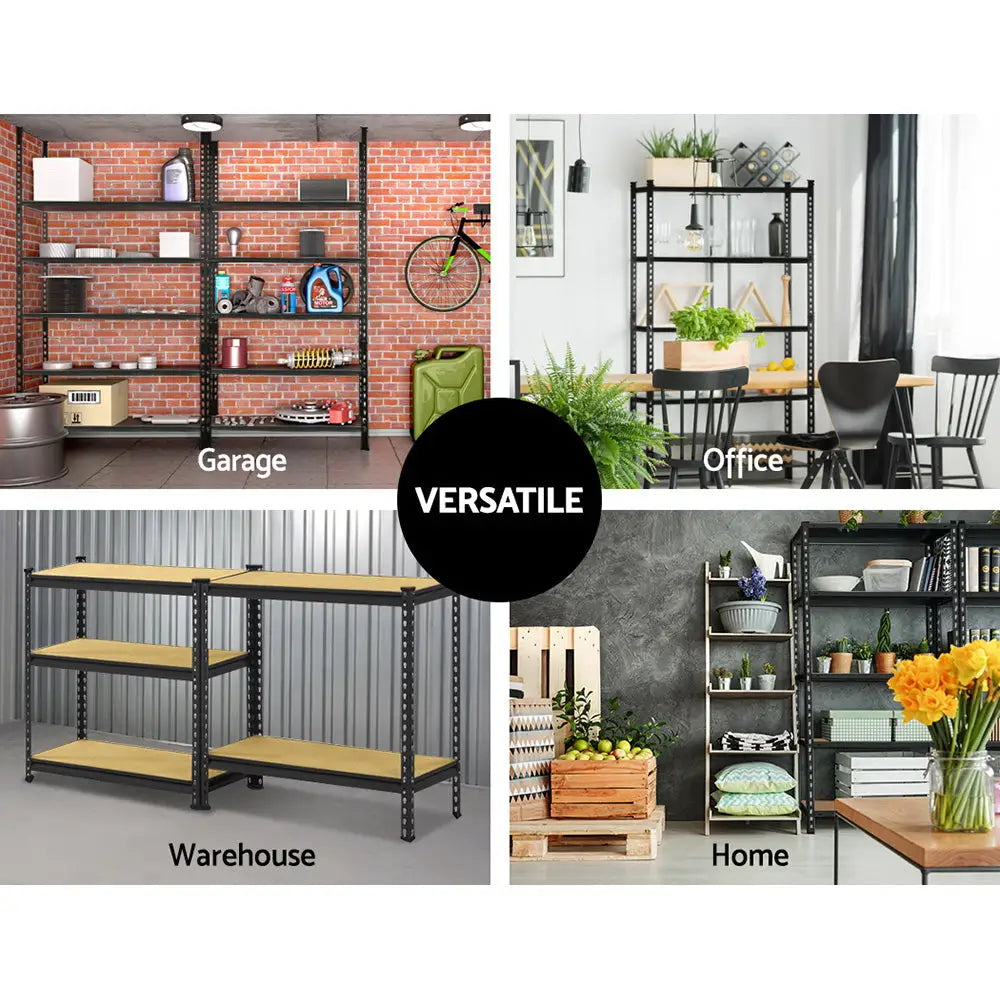 Giantz 1.5M Garage Shelving Warehouse Rack Pallet Racking Storage Shelve Black - Home & Garden > Storage