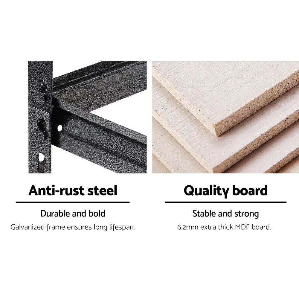 Giantz 1.8M Garage Shelving Warehouse Rack Pallet Racking Storage Shelf Charcoal - Home & Garden > Storage