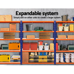 Giantz 1.8M Garage Shelving Warehouse Rack Pallet Racking Storage Shelve Blue - Home & Garden > Storage