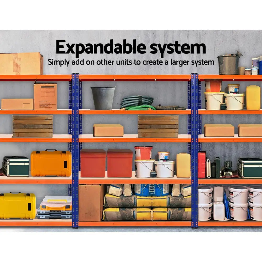 Giantz 1.8M Garage Shelving Warehouse Rack Pallet Racking Storage Shelve Blue - Home & Garden > Storage