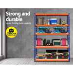 Giantz 1.8M Garage Shelving Warehouse Rack Pallet Racking Storage Shelve Blue - Home & Garden > Storage