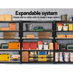 Giantz 1.8M Warehouse Racking Shelving Storage Shelf Garage Shelves Rack Steel Black - Home & Garden > Storage