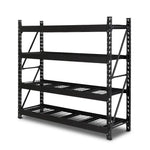 Giantz 2Mx2M Garage Shelving Warehouse Rack Pallet Racking Storage Shelve Black - Home & Garden > Storage
