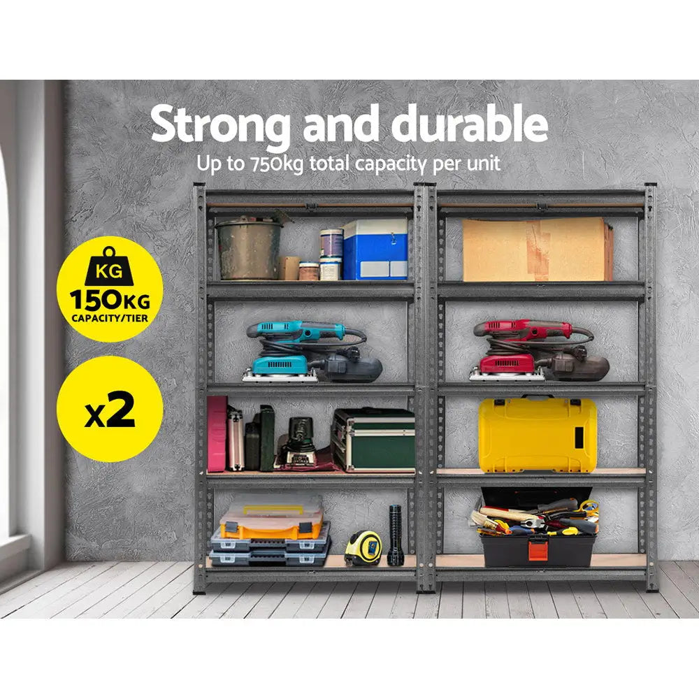 Giantz 2x1.5M Steel Warehouse Racking Rack Shelving Storage Garage Shelves Shelf - Home & Garden > Storage