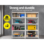 Giantz 2x1.8M Garage Shelving Warehouse Rack Pallet Racking Storage Shelf Silver - Home & Garden > Storage