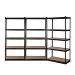 Giantz 3x1.8M Garage Shelving Warehouse Rack Pallet Racking Storage Shelve Black - Home & Garden > Storage