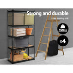 Giantz 4x1.5M Garage Shelving Warehouse Rack Pallet Racking Storage Shelve Black - Home & Garden > Storage