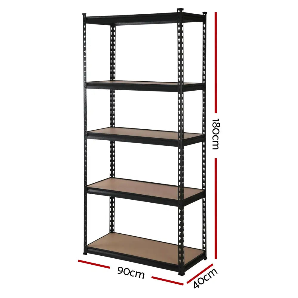 Giantz 4x1.8M Garage Shelving Warehouse Rack Pallet Racking Storage Shelve Black - Home & Garden > Green Houses