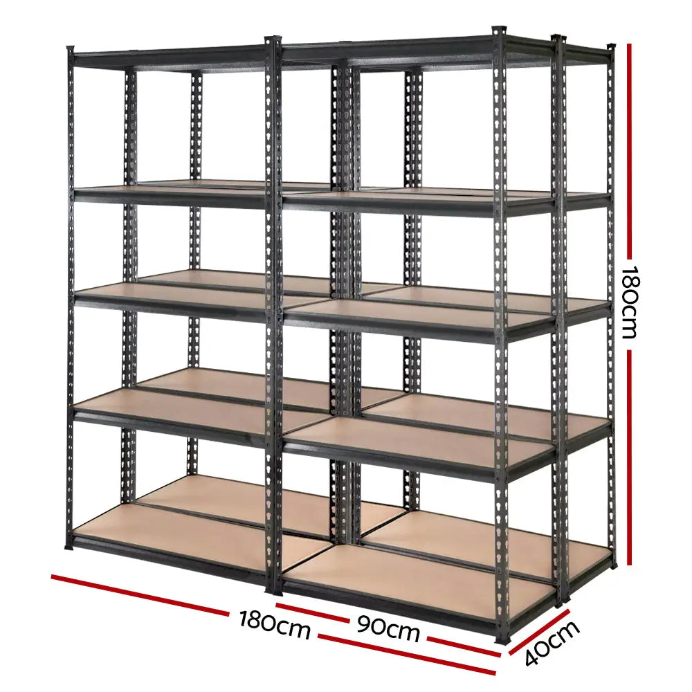 Giantz 4x1.8M Garage Shelving Warehouse Rack Pallet Racking Storage Charcoal - Home & Garden > Storage