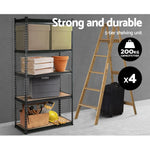 Giantz 4x1.8M Garage Shelving Warehouse Rack Pallet Racking Storage Charcoal - Home & Garden > Storage