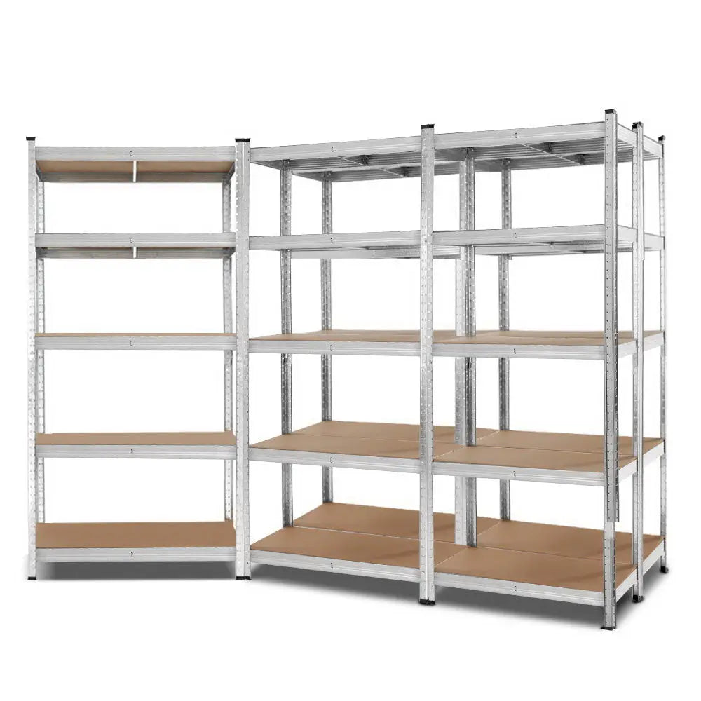 Giantz 5x1.8M Garage Shelving Warehouse Rack Pallet Racking Storage Shelf Silver - Home & Garden > Storage