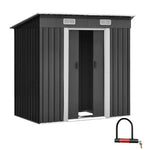 Giantz Garden Shed 1.94x1.21M w/Metal Base Sheds Outdoor Storage Tool Steel House Sliding Door - Home & Garden > Garden