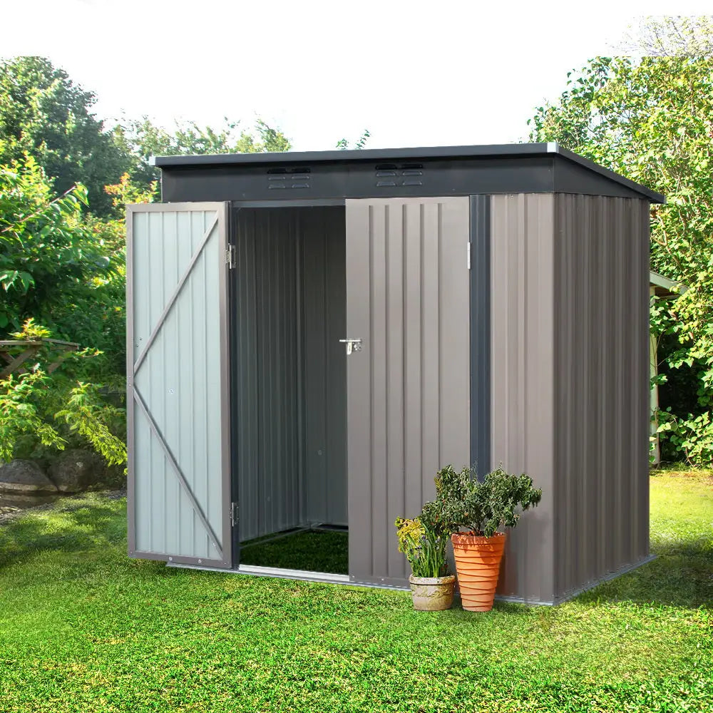 Giantz Garden Shed 1.95x1.31M Sheds Outdoor Storage Steel Workshop House Tool Double Door - Home & Garden > Storage