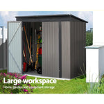 Giantz Garden Shed 1.95x1.31M Sheds Outdoor Storage Steel Workshop House Tool Double Door - Home & Garden > Storage
