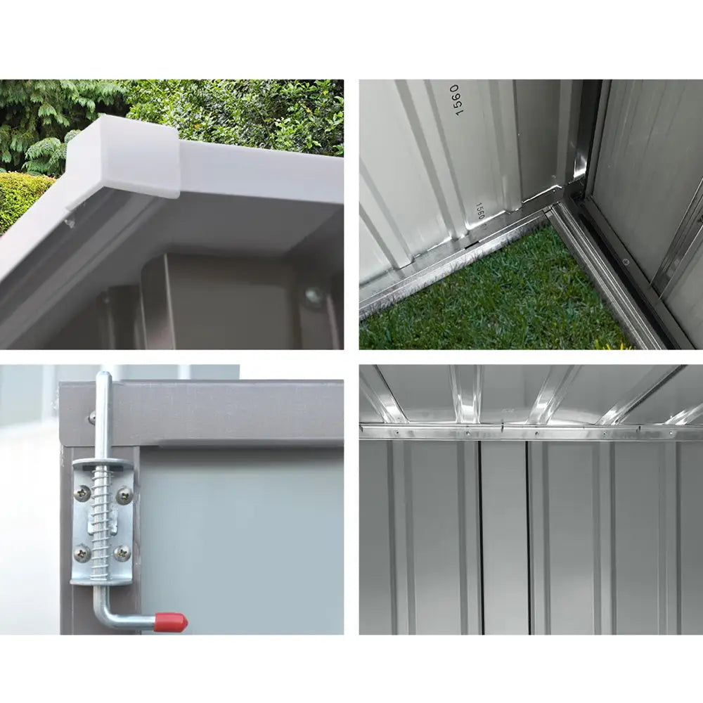 Giantz Garden Shed 1.95x1.31M Sheds Outdoor Storage Steel Workshop House Tool Double Door - Home & Garden > Storage