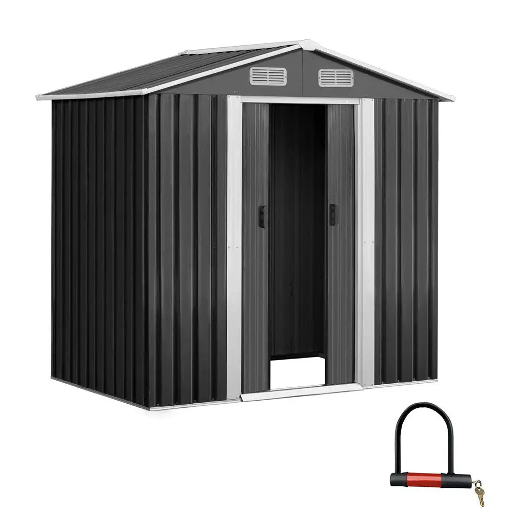 Giantz Garden Shed 1.96x1.32M Sheds Outdoor Storage Tool Workshop Metal Shelter Sliding Door - Home & Garden > Storage