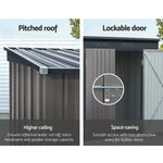 Giantz Garden Shed 2.31x1.31M Sheds Outdoor Storage Tool Metal Workshop Shelter Double Door - Home & Garden > Shading