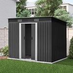 Giantz Garden Shed 2.38x1.31M w/Metal Base Sheds Outdoor Storage Tool Workshop Sliding Door - Home & Garden > Storage