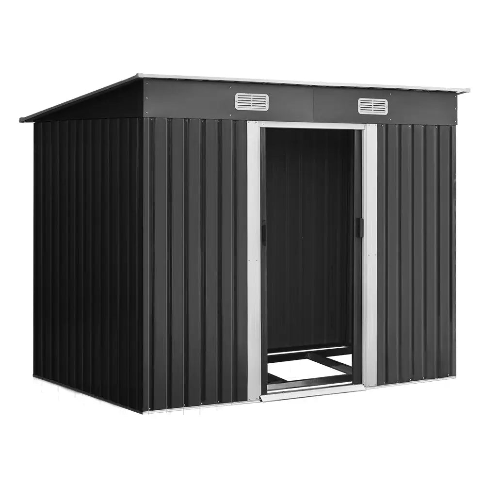 Giantz Garden Shed 2.38x1.31M w/Metal Base Sheds Outdoor Storage Tool Workshop Sliding Door - Home & Garden > Storage