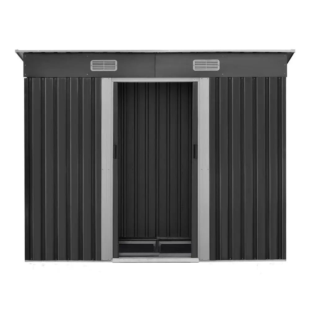 Giantz Garden Shed 2.38x1.31M w/Metal Base Sheds Outdoor Storage Tool Workshop Sliding Door - Home & Garden > Storage