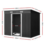 Giantz Garden Shed 2.38x1.31M w/Metal Base Sheds Outdoor Storage Tool Workshop Sliding Door - Home & Garden > Storage