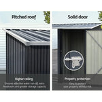 Giantz Garden Shed 2.49x1.04M Sheds Outdoor Tool Storage Workshop House Steel 2 in 1 - Home & Garden > Storage