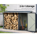 Giantz Garden Shed 2.49x1.04M Sheds Outdoor Tool Storage Workshop House Steel 2 in 1 - Home & Garden > Storage